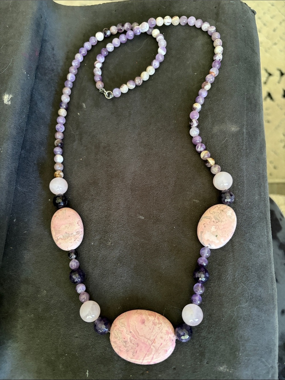 Vintage natural stone beaded  Necklace